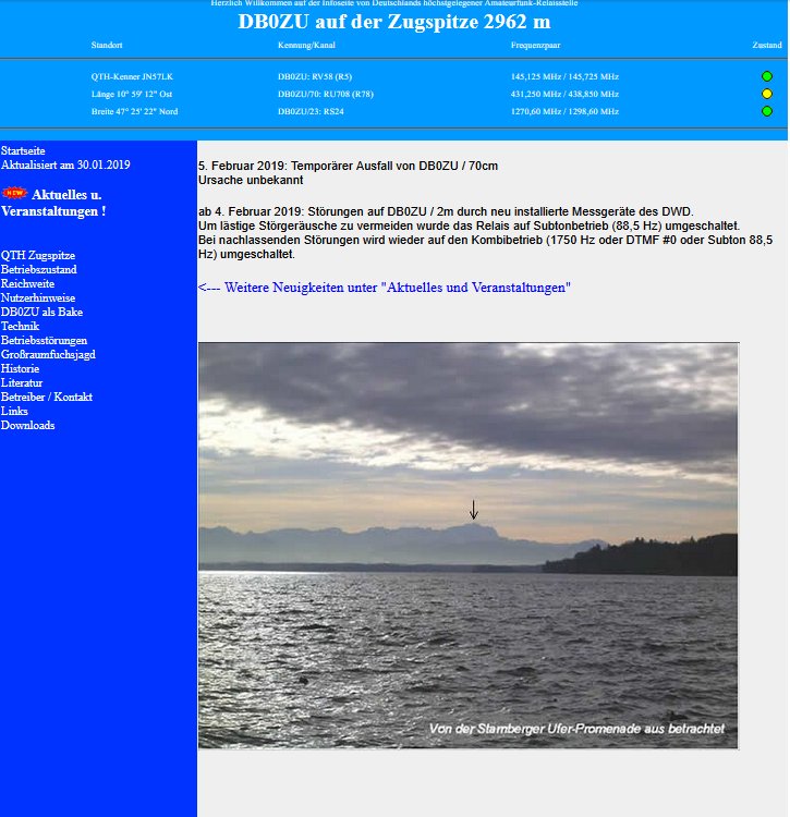 DB0ZU auf der Zugspitze